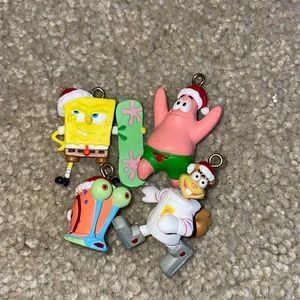 Set of 4 SpongeBob ornaments
